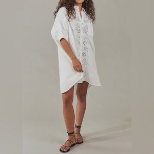BNWT Acacia Dallas Cotton Dress in White, size Small